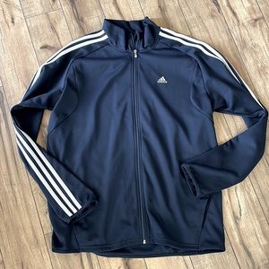 🌿Adidas mens XL dark blue zip up jacket